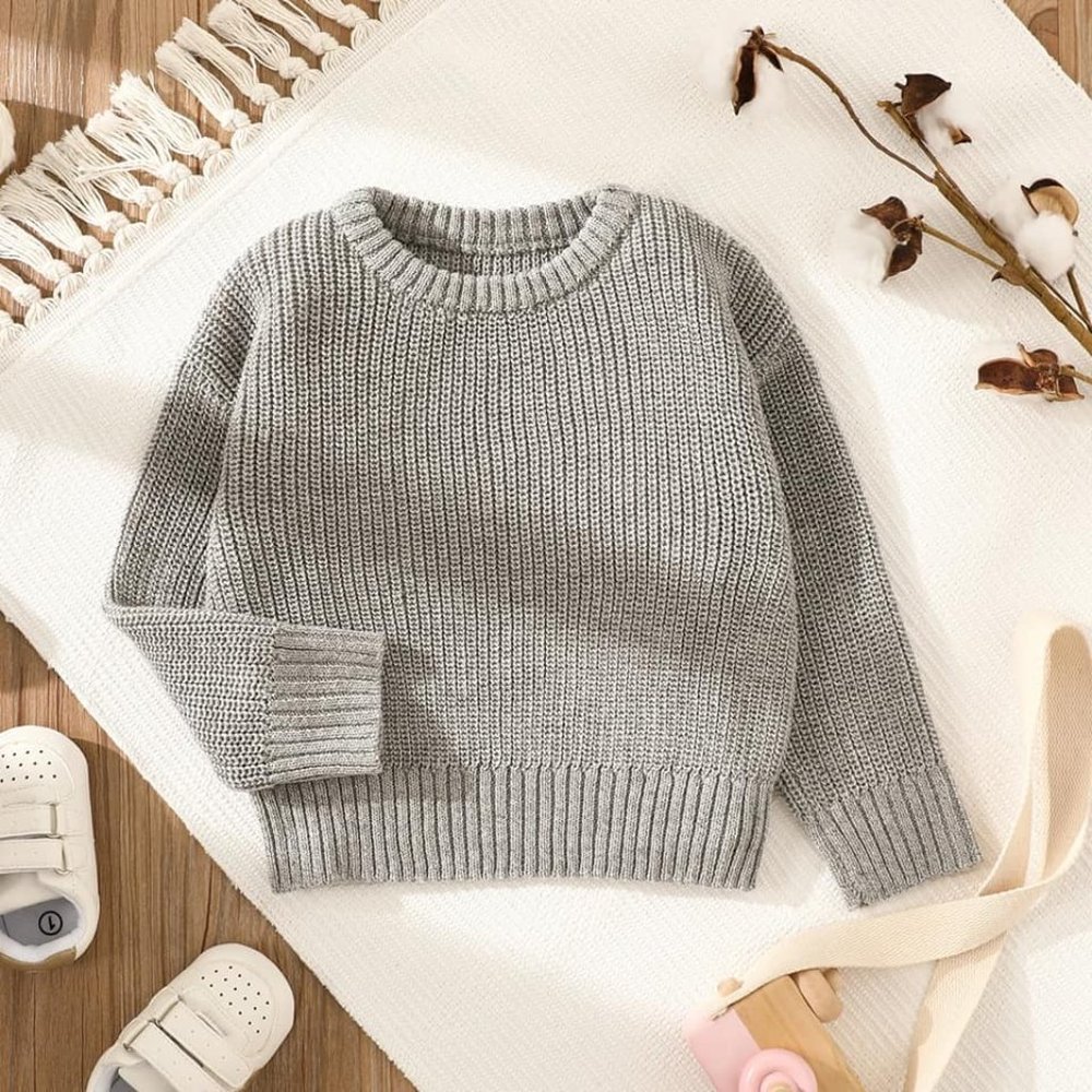 🌊KIDS Sweet Sweater in GRAY